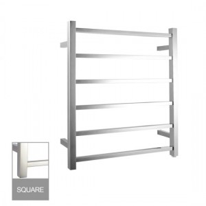 Aqu Square 6 Bars Heated Towel Rail-Chrome